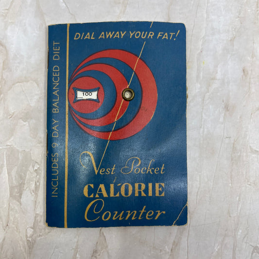 1956 Vest Pocket Calorie Counter Dial Away Your Fat Book Health Builder TF5-L3