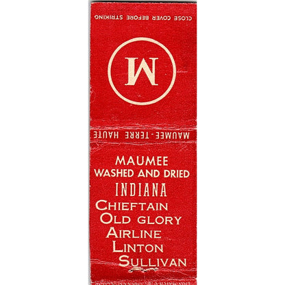 Maumee Colliers Co Washed & Dried Terre Haute IN Vintage Matchbook Cover SC7-Y8