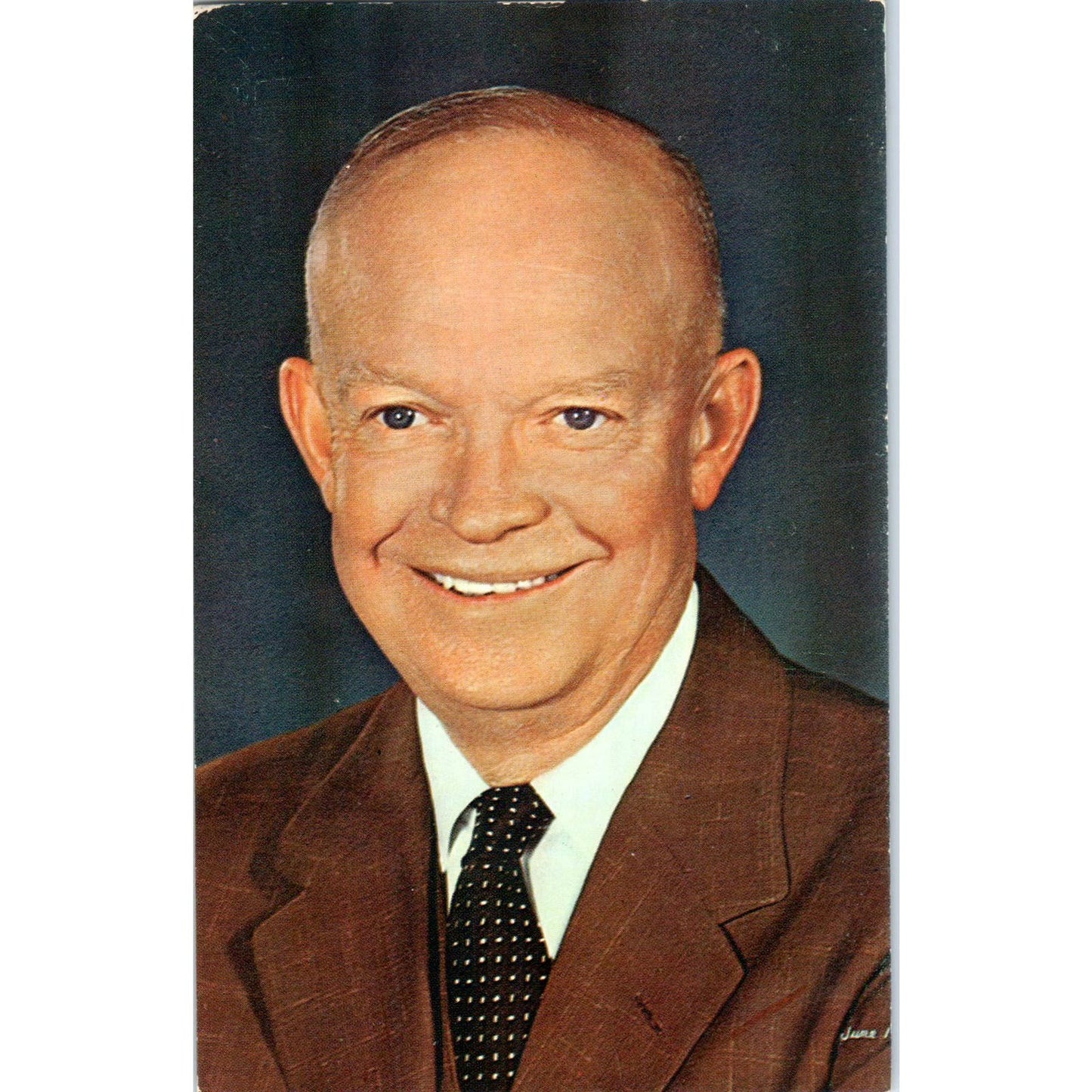 President Dwight Eisenhower Portrait Vintage Postcard PC17