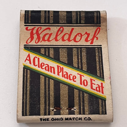 Waldorf - A Clean Place to Eat Vintage Matchbook Cover TB8-MB-10