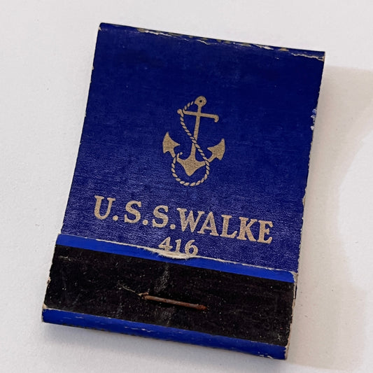 USS Walke 416 Vintage Matchbook Cover TB8-MB3-8