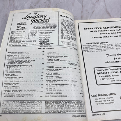 1245 Gram Carnaiba Emerald Crystal - Lapidary Journal Magazine - Sep 1970 M26