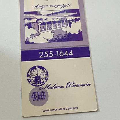 BPOE 410 Madison Wisconsin Vintage Matchbook Cover TB6-MB1-14