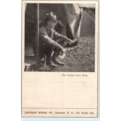 Eastman-Kodak Picture of Ranger in Hat Rochester NY 1918 Magazine Ad AF1-WH1