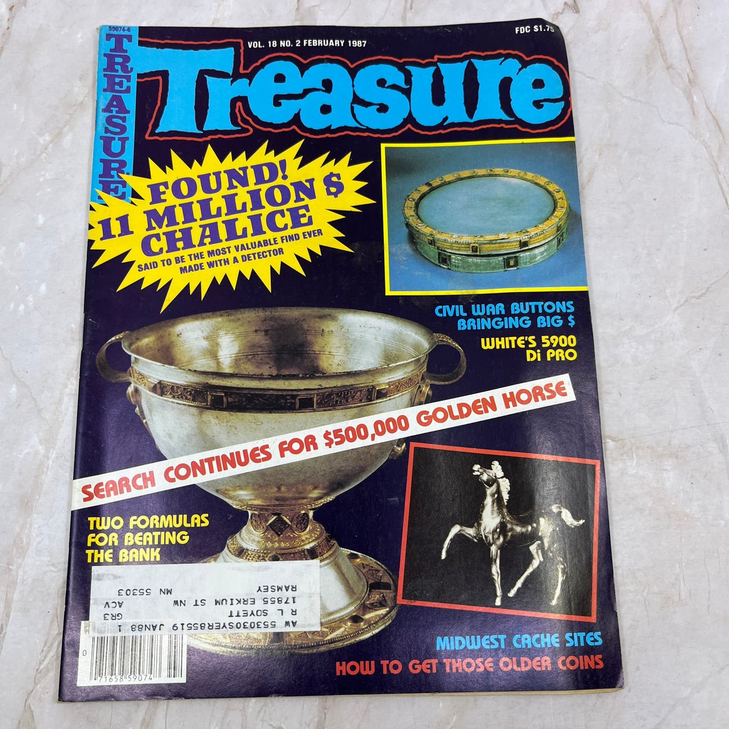1987 Feb - Treasure Magazine - Treasure Hunting Prospecting Metal Detecting M11