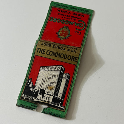 The Commodore Hotel Grand Central New York Vintage Matchbook TB6-MB2-11