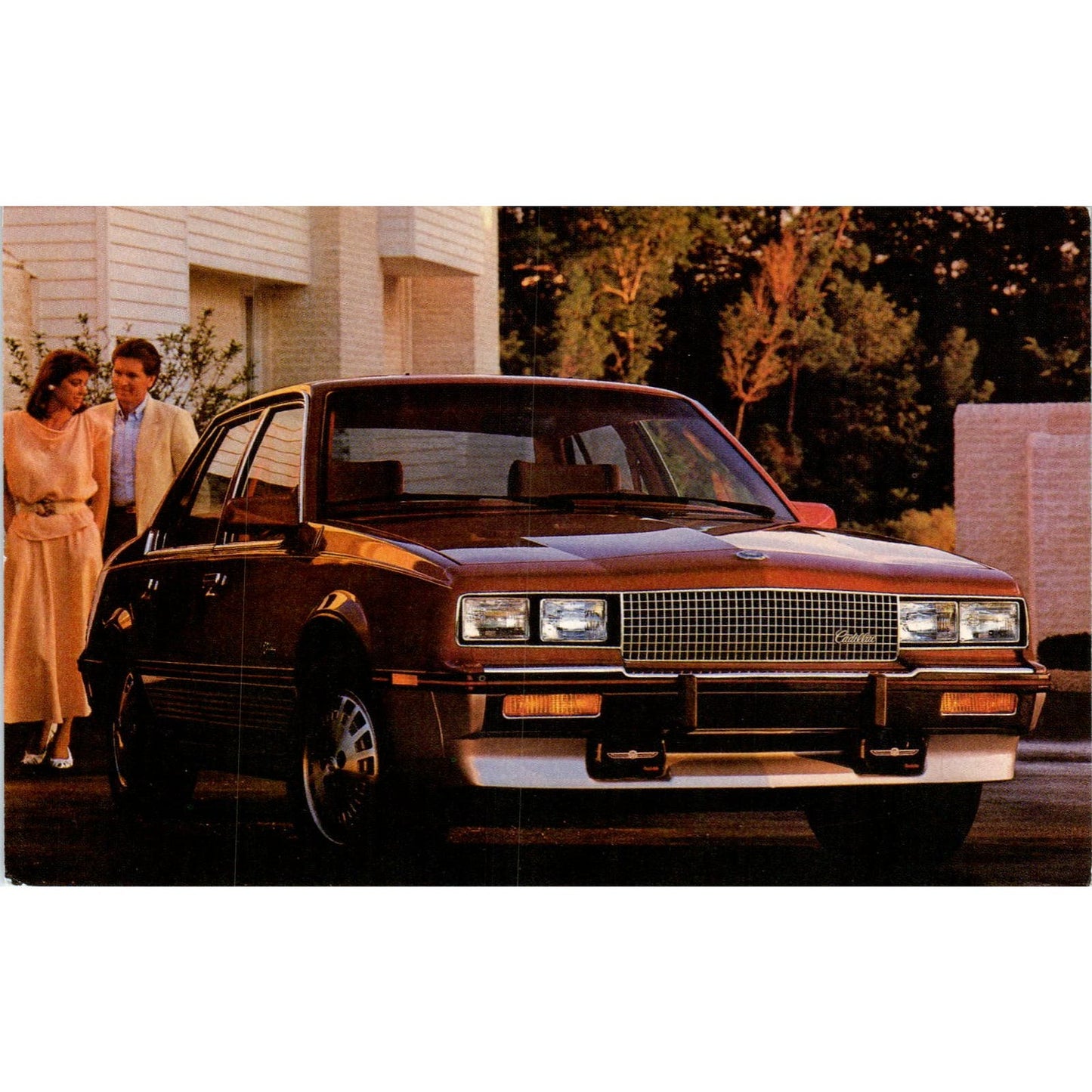 1986 Cadillac Coupe Brown Promo Vintage Postcard PC11