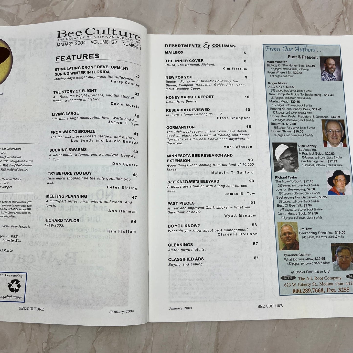 2004 Jan - Bee Culture Magazine Richard Taylor - Bees Beekeeping Honey M9