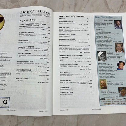 2004 Jan - Bee Culture Magazine Richard Taylor - Bees Beekeeping Honey M9