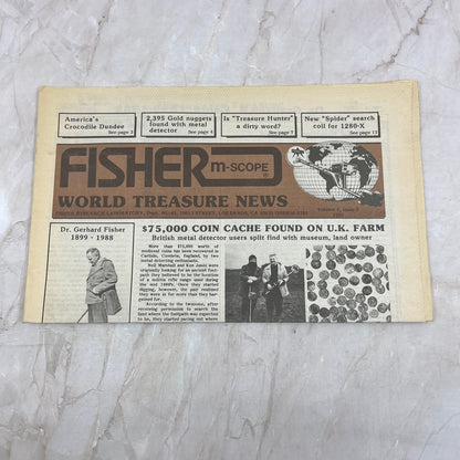 1989 Vol 4 No 3 Fisher M-Scope World Treasure News Newspaper Metal Detectors M20