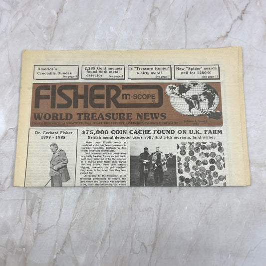 1989 Vol 4 No 3 Fisher M-Scope World Treasure News Newspaper Metal Detectors M20