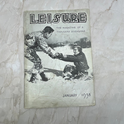 1938 Jan - Leisure Magazine - Playing in the Snow Cover  TI9-P3