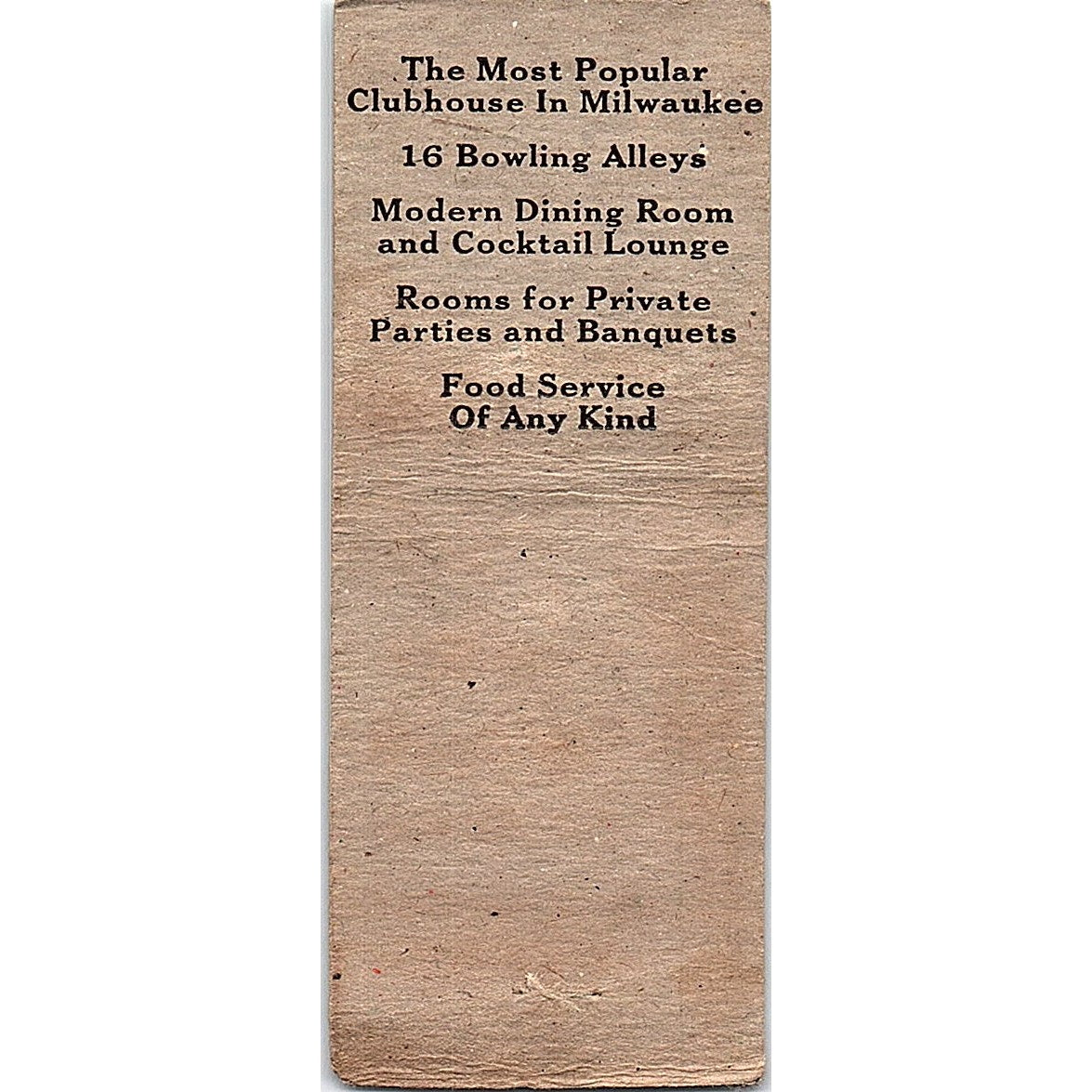 Eagles Club F.O.E. 0137 Milwaukee WI Vintage Matchbook Cover SC7-Y8