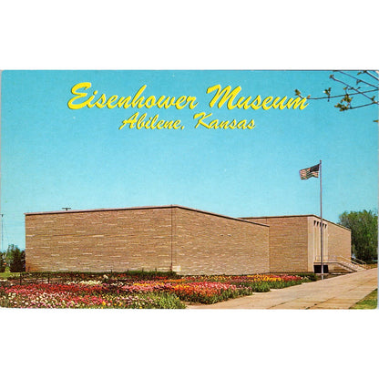President Eisenhower Museum Abilene Kansas Plastichrome Vintage Postcard PC17
