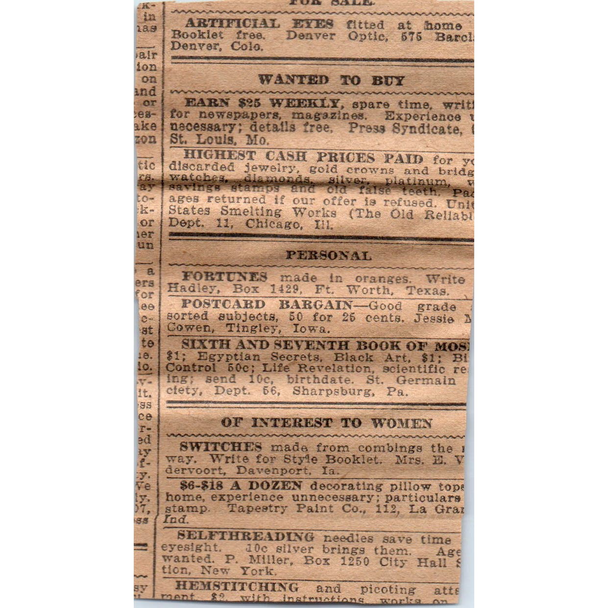 Ching Ling Foo Chicago Chinese Good Luck Ring 1923 Magazine Ad Clip AE1-3