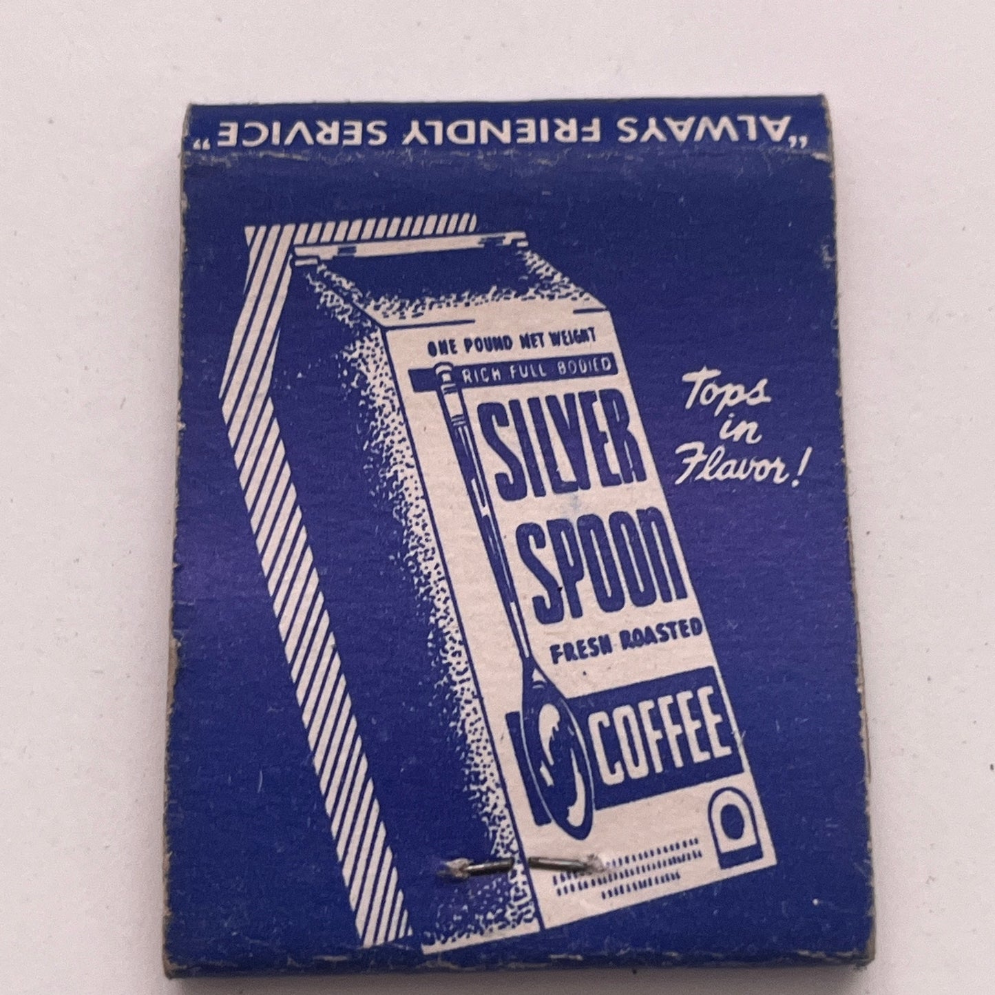 Silver Spoon Coffee Associated Food Stores Vintage Matchbook Cover TB8-MB2-9