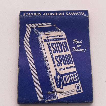 Silver Spoon Coffee Associated Food Stores Vintage Matchbook Cover TB8-MB2-9