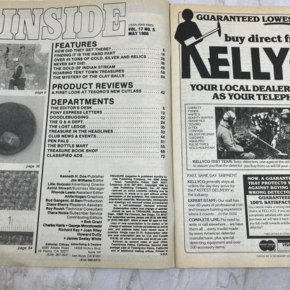 1986 May - Treasure Magazine - Treasure Hunting Metal Detecting Gold Coins M10