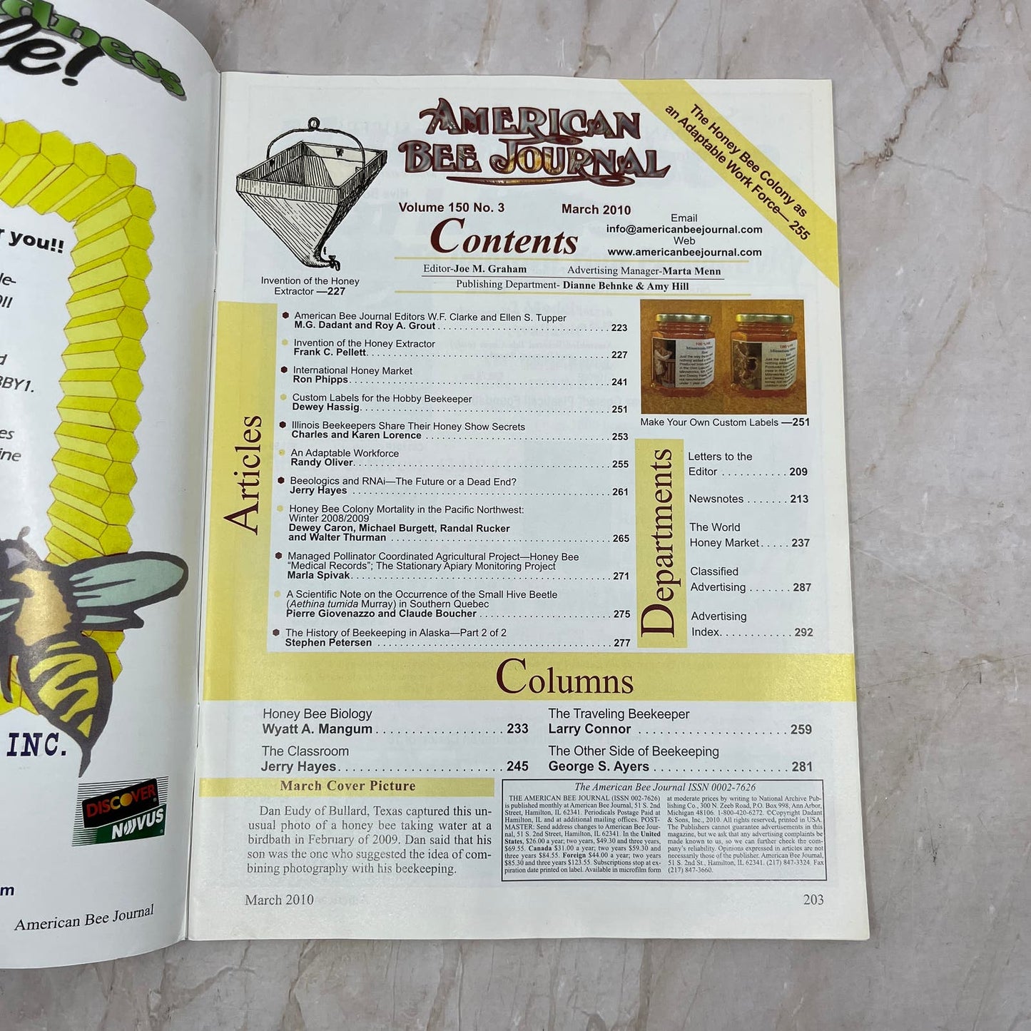 2010 March - American Bee Journal Magazine - Bees Beekeeping Honey M9