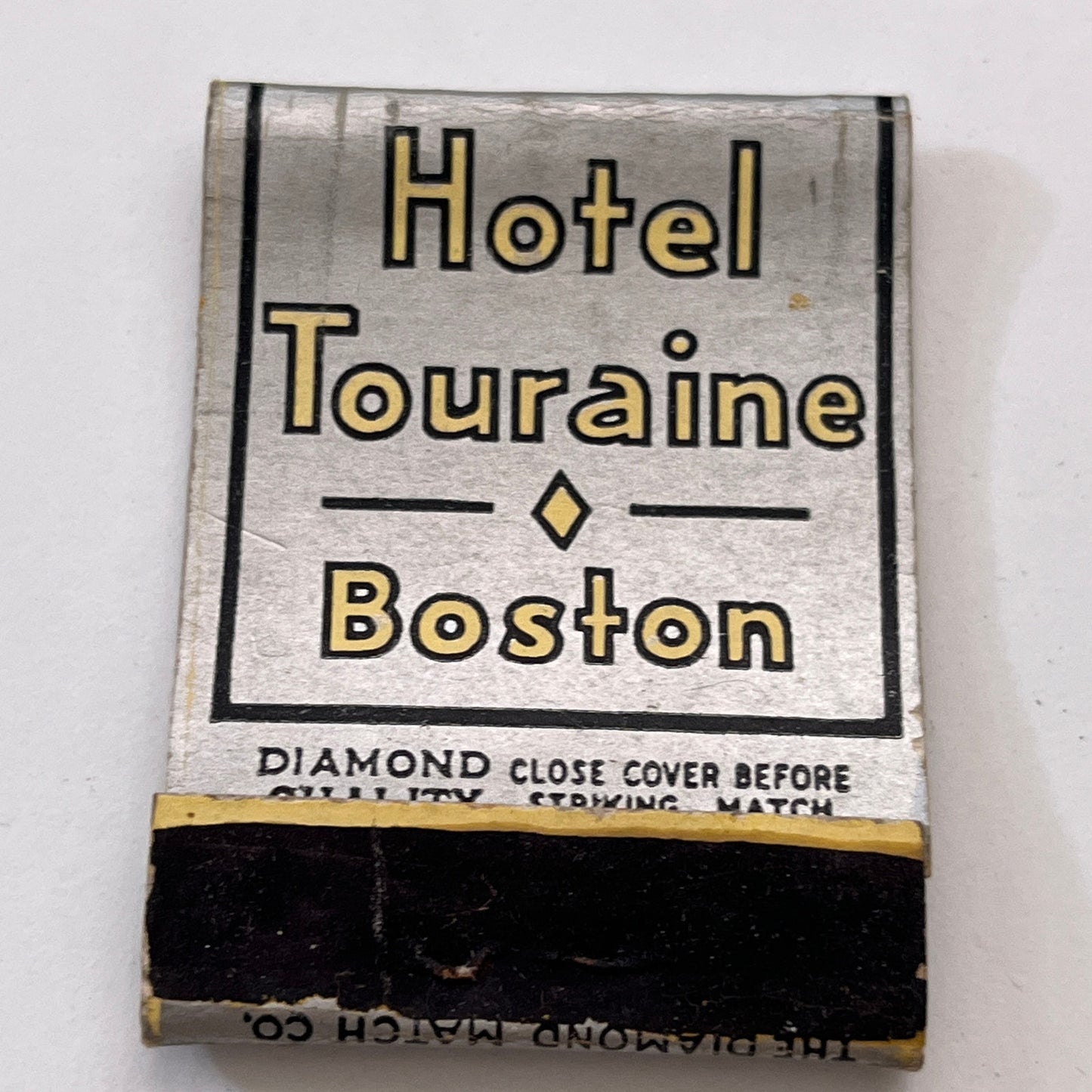 Hotel Touraine Boston Emile F Coulon Louis P LaFranche Matchbook Cover TB8-MB3-1