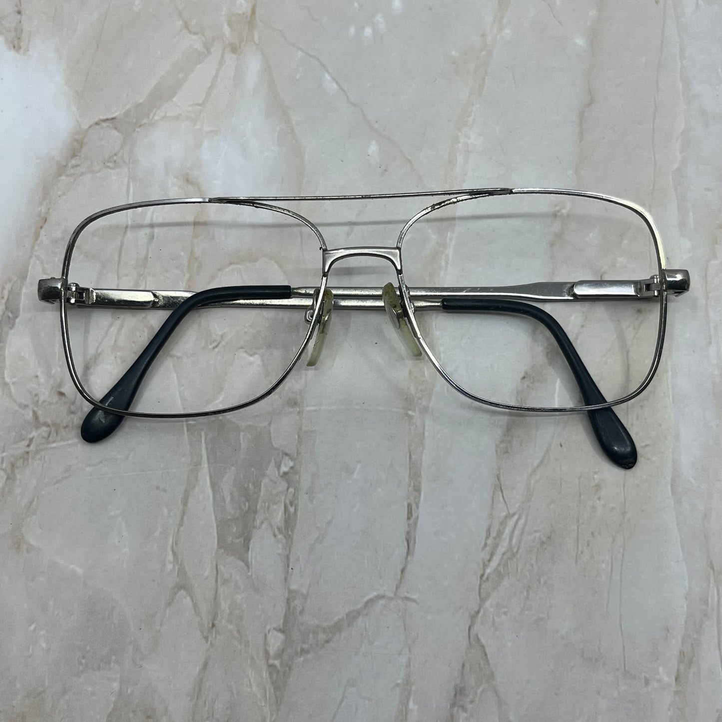 Retro Men’s Silver Tone Aviator Sunglasses Eyeglasses Frames TD7-G5-3