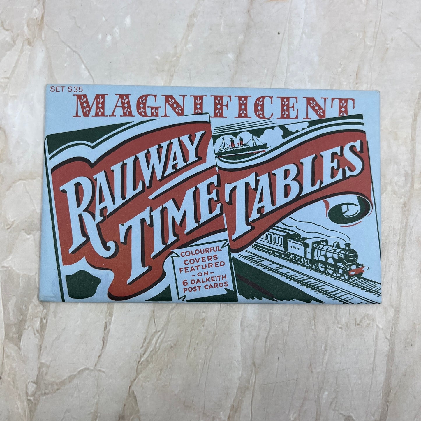 Magnificent Railway Timetables Vintage Souvenir Reproduction Postcards PXS