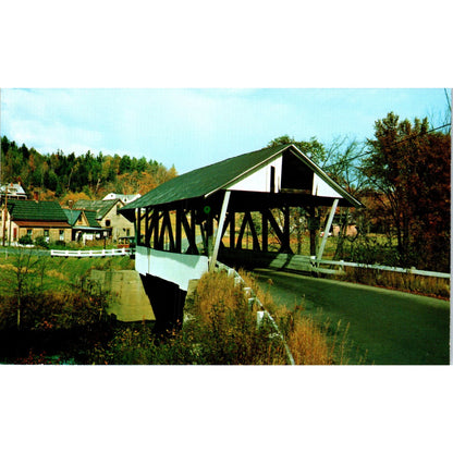 Covered Bridge In Lyndon VT Vintage Covered Bridge Postcard PD6