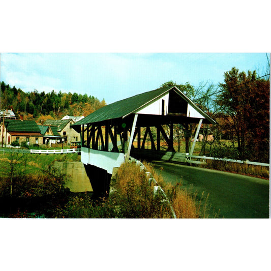 Covered Bridge In Lyndon VT Vintage Covered Bridge Postcard PD6