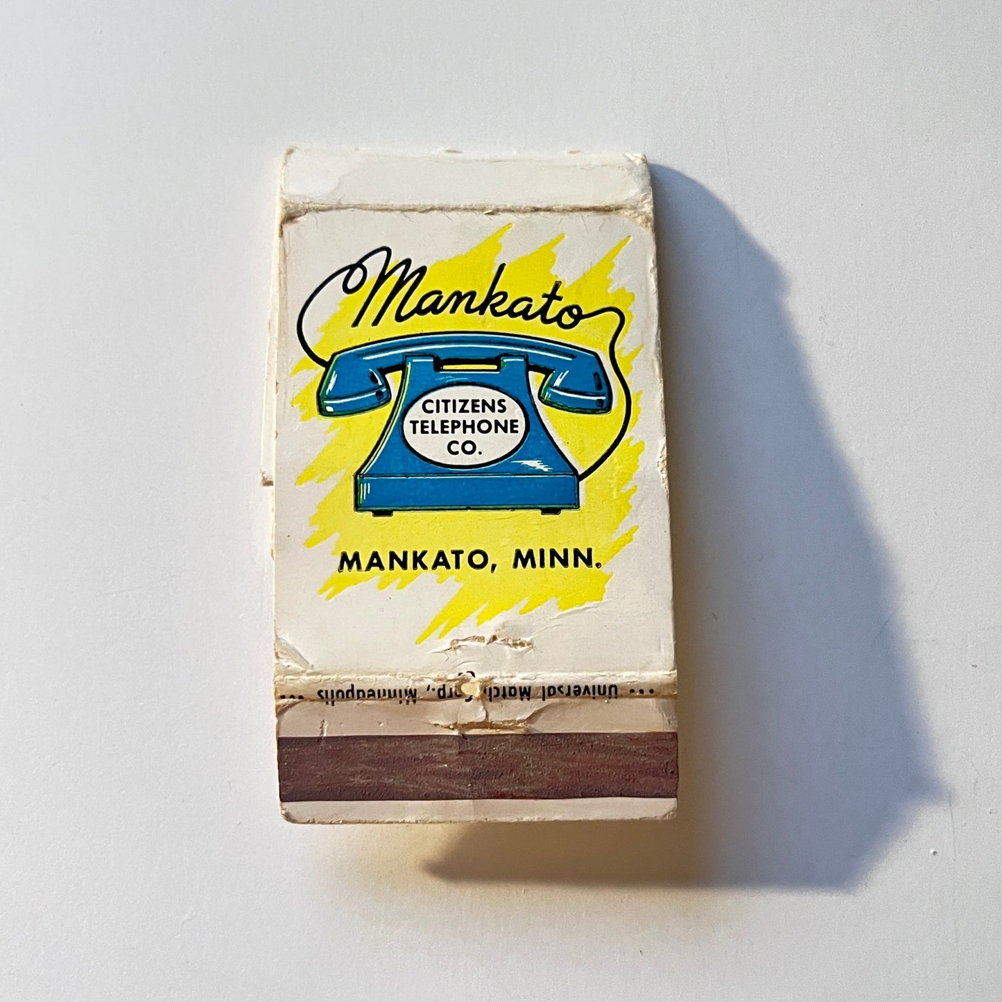 Teddy Telephone Citizens Telephone Mankato MN Fold Out Matchbook Cover MB111-6