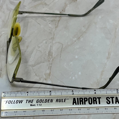 Stetson Half-Rim Silver Tone Aviator Sunglasses Eyeglasses Frames TE9-G6-2