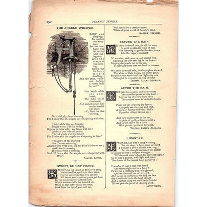 A Golden Sunset - G.W. Cable 4 Pages 1884 Poem TA5-CJ-6