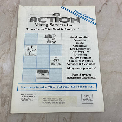 Action Mining Services 1989 Catalog Amalgamation Assaying Books M19