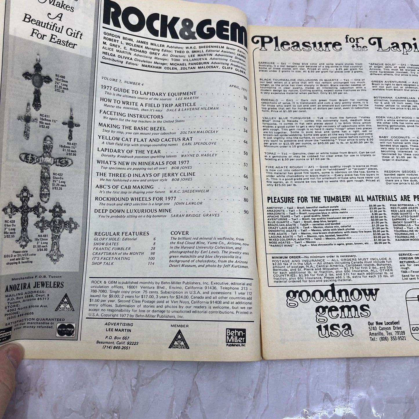 1977 Rockhound and Lapidary Guidebook - Rock & Gem Magazine - Apr 1977 M23