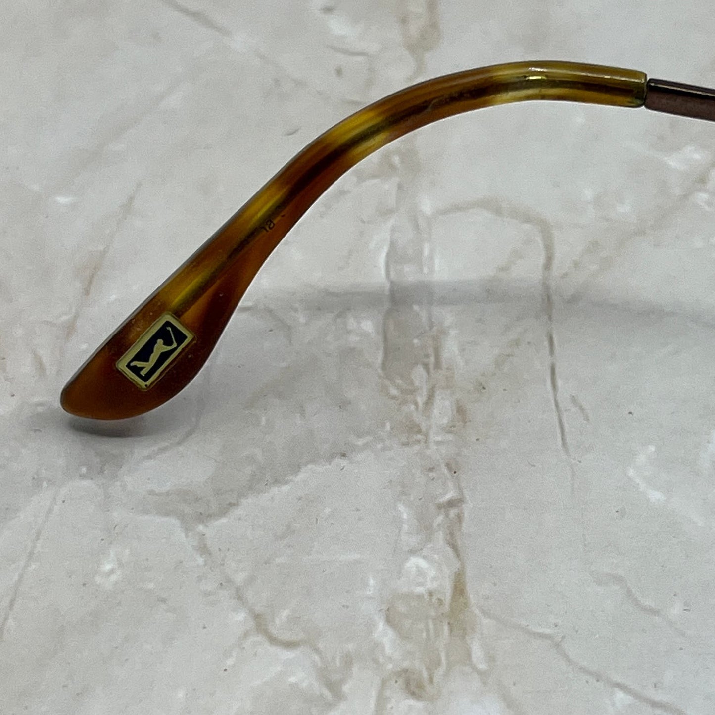PGA Bronze Tone Rectangle Golf Sunglasses Eyeglasses Frames TE9-G6-10