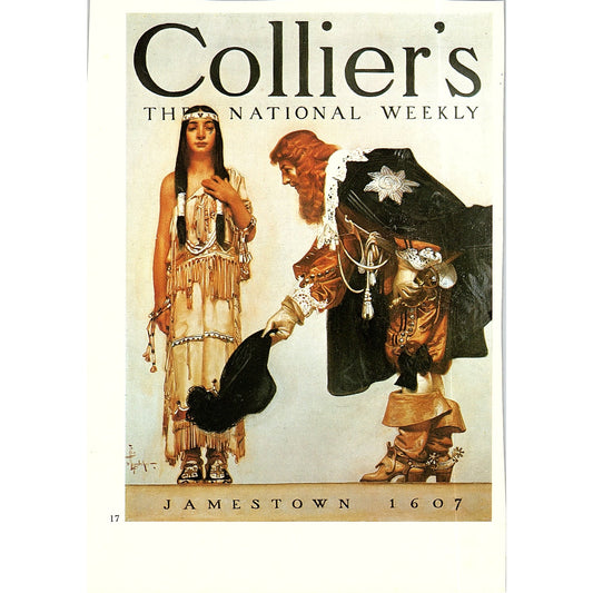 Colliers National Weekly Cover Repro Jamestown 1607 Vintage Art Print 5x7 V12