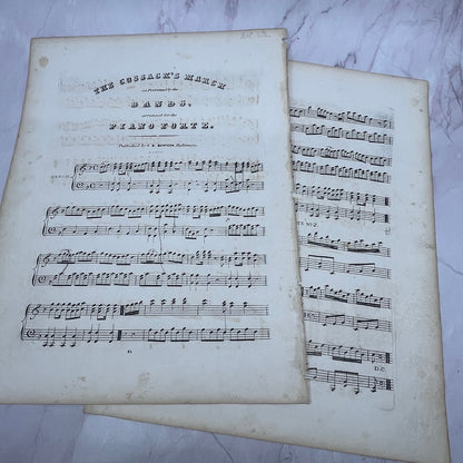 c1860 The Cossack's March Piano Forte F.D. Benteen Sheet Music V16