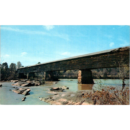 Horseshoe Bend Alexander City Alabama Covered Bridge Postcard PC2