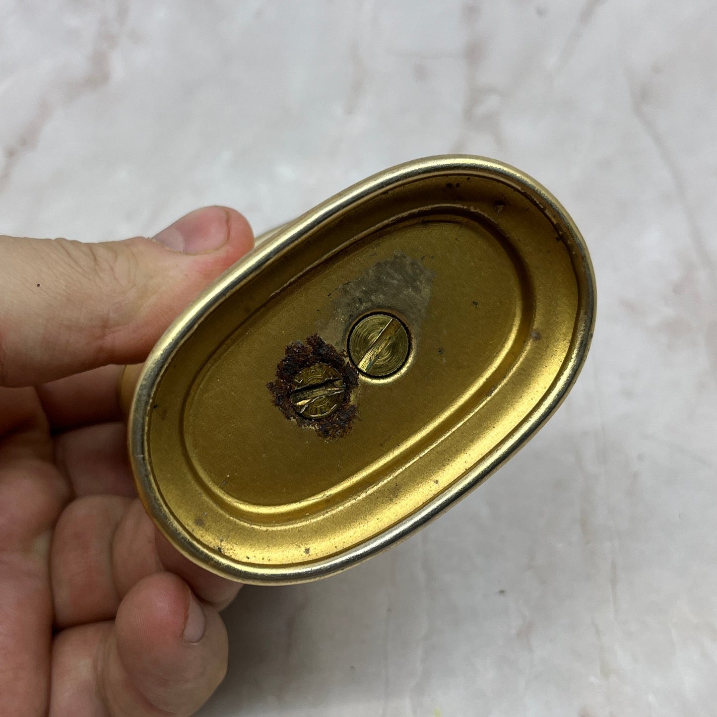 Vintage Evans Brass and Enamel Floral Design Table Lighter TL35
