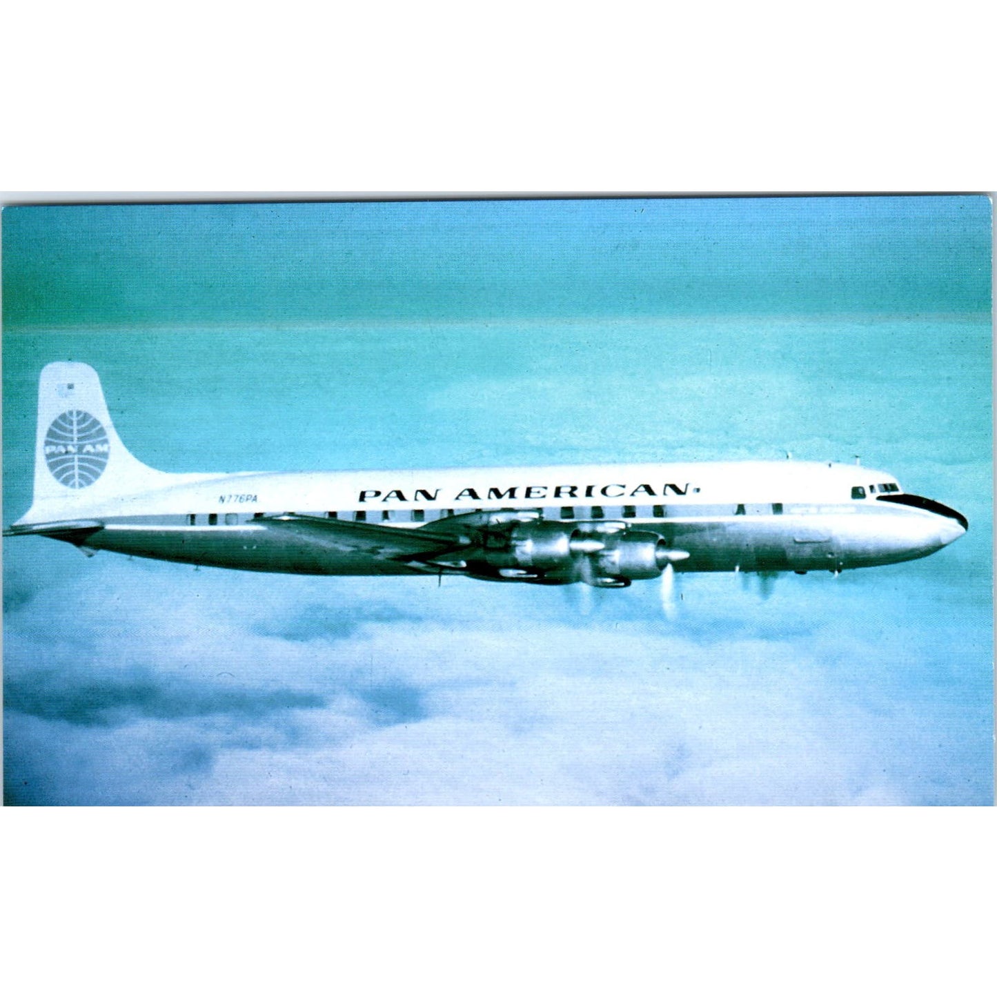 Pan American Airways DC-7B Vintage Postcard PC18
