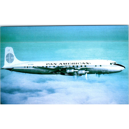 Pan American Airways DC-7B Vintage Postcard PC18