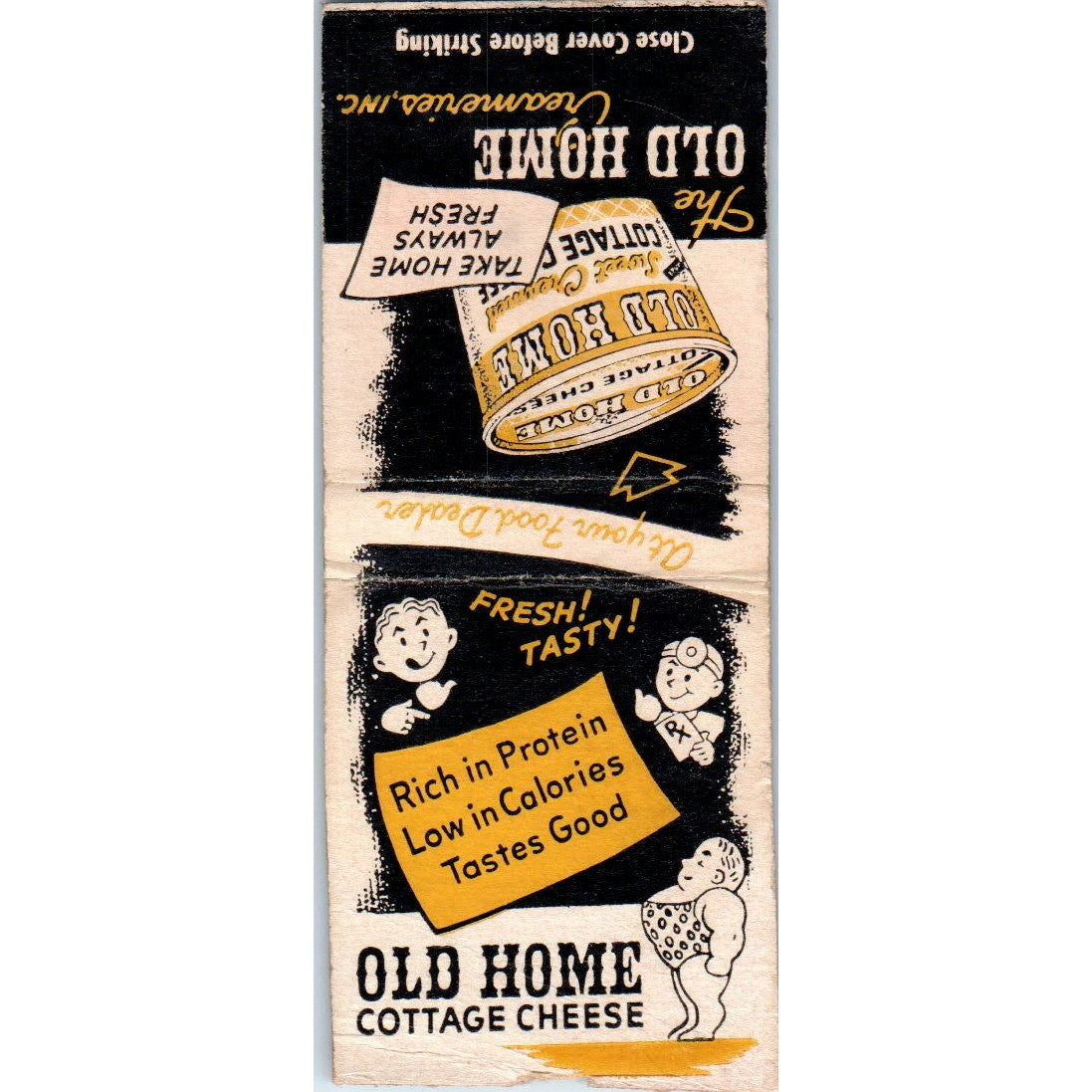 Old Home Cottage Cheese Vintage Matchbook Cover SD2-Y15