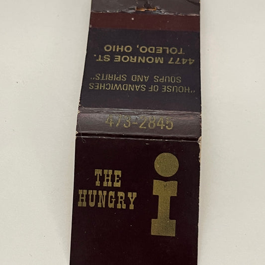 The Hungry I 4477 Monroe St Toledo OH Vintage Matchbook TB6-MB2-14