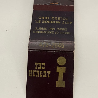 The Hungry I 4477 Monroe St Toledo OH Vintage Matchbook MB59-1