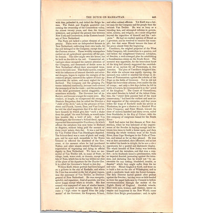 Dutch on the Manhattan Henry Hudson NY - 11 Pages 1854 Article I19
