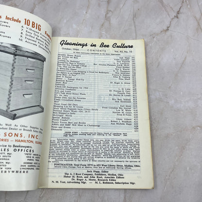 1964 Oct Gleanings in Bee Culture Magazine Bees Beekeeping Honey TD7