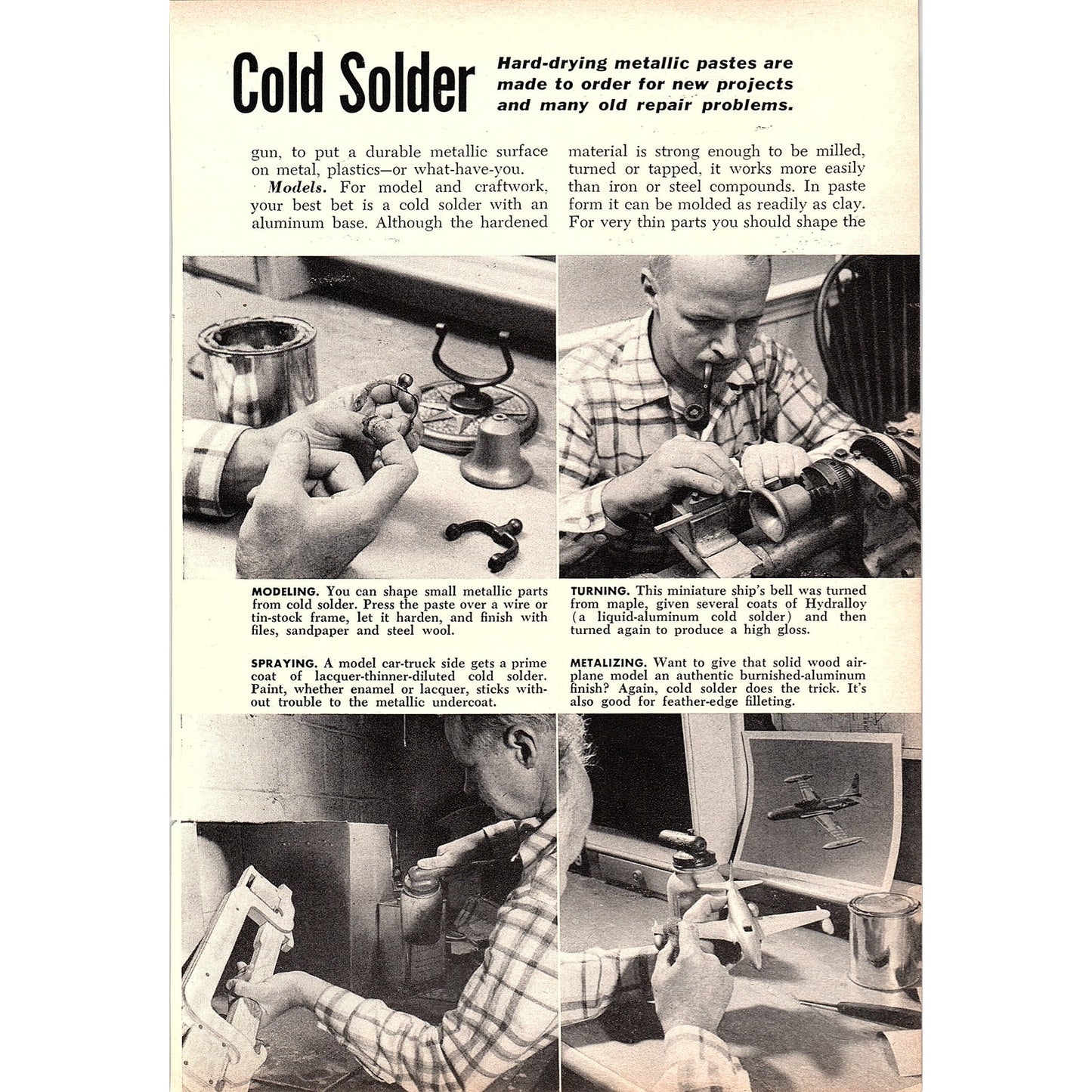 What You Can Do With Cold Solder Henry B Comstock 2-Page 1955 Article AG1-4