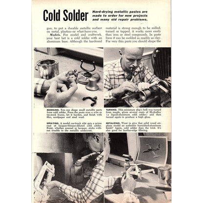 What You Can Do With Cold Solder Henry B Comstock 2-Page 1955 Article AG1-4