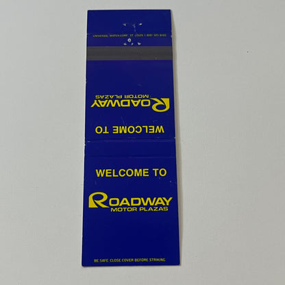 Roadway Motor Plazas Pennsylvania Vintage Matchbook Cover TB6-MB2-5