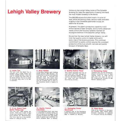 1970s Welcome to Schaefer Lehigh Valley Brewery PA Brochure TF4-BB