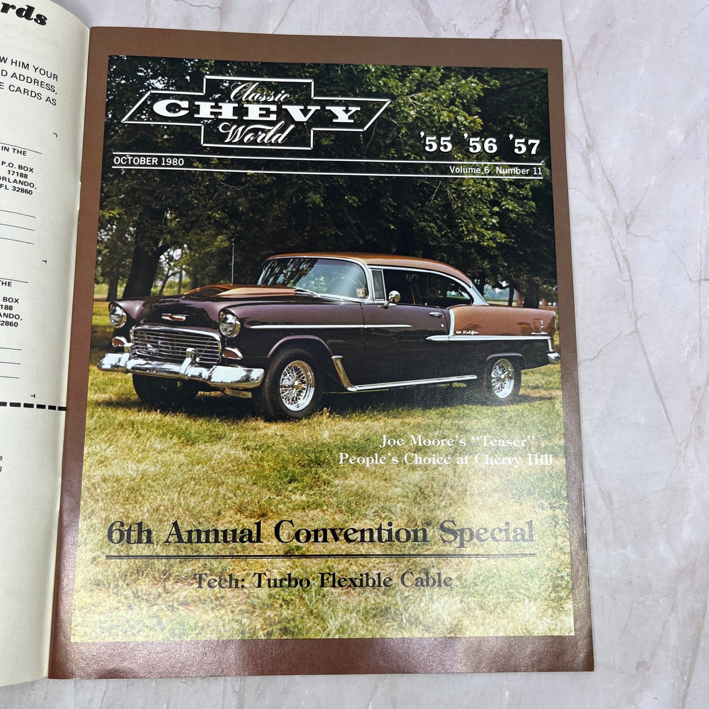 Turbo Flexible Cable - '55, '56, '57 Classic Chevy World Magazine - Oct 1980 M30